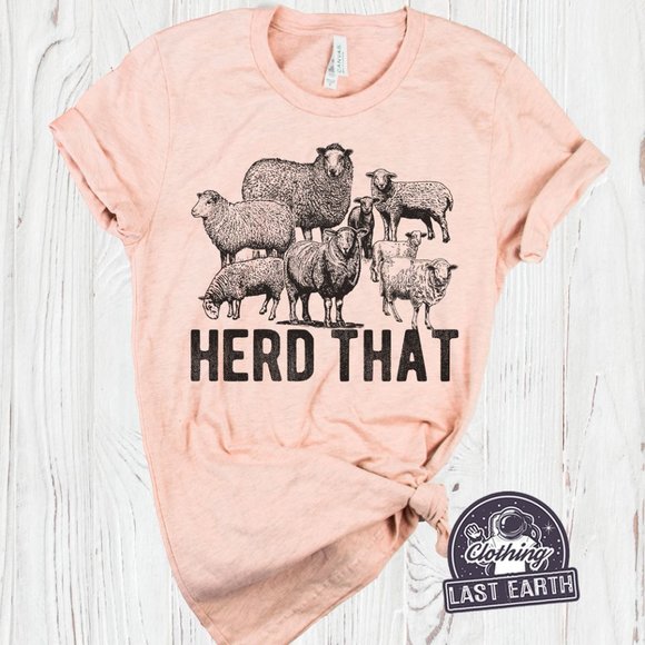 Sheep Shirt, Herd That Sheep T-Shirt, Animal Lover Gift, Funny Sheep Shirt - Picture 1 of 2